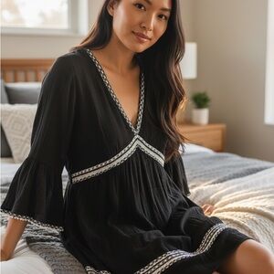 I.N.C International Concepts ladies summer boho bell sleeve mini dress NWT!